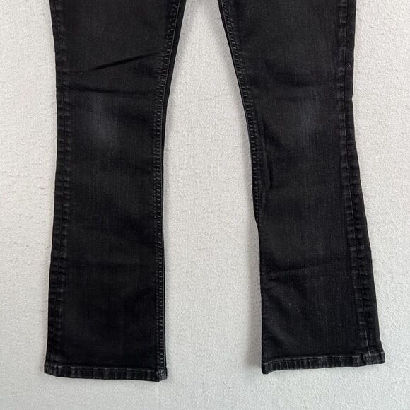 Boden Jeans Womens 10 Black Denim The Marylebone Slim Boot Cut Mid Rise - Picture 3 of 11